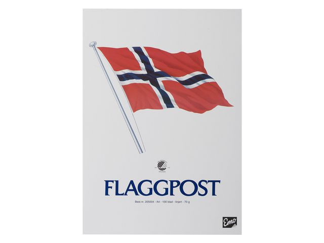 BildeFlaggpost Emo A4 70G 100 Blad Linjer (5 stk)