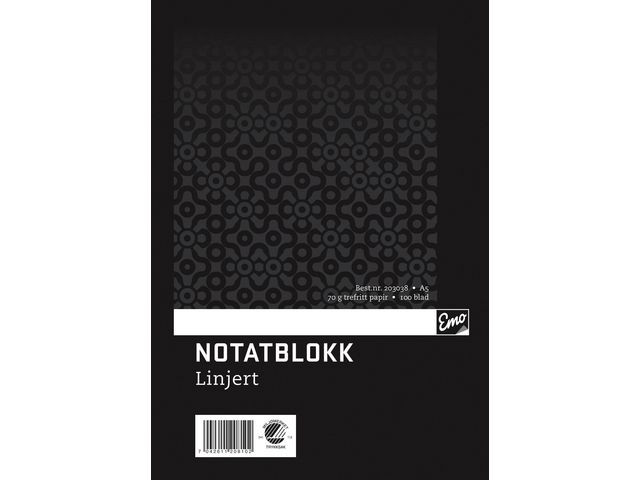 BildeNotatblokk Emo A5 70G 100Bl Linj Spiral (5 stk)