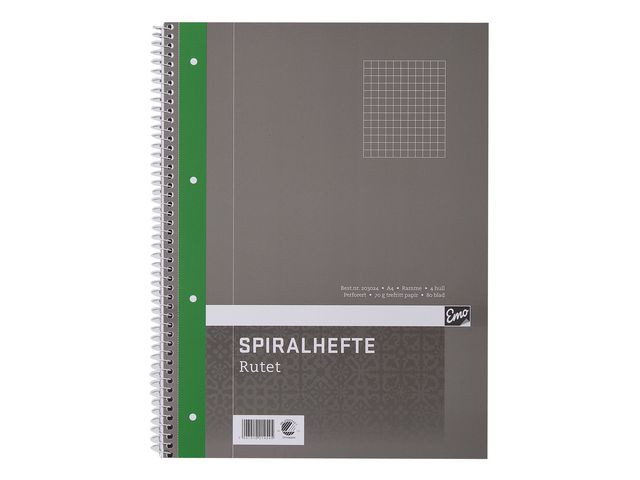 BildeSpiralhefte Emo A4 70G 80 Blad Ruter (5 stk)