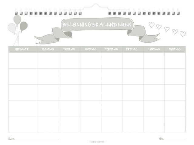 BildeVeggkalender Grieg Belønningskalender