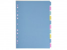 Skilleblad A4 10-Delt 150G 4 Farger