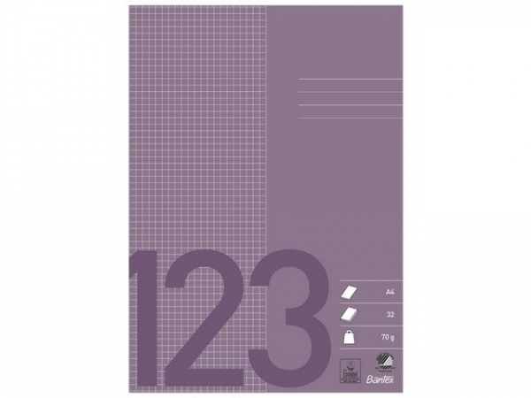 Skrivebok Bantex A4 80G 32Bl 5X5Mm Rutet (10 stk)