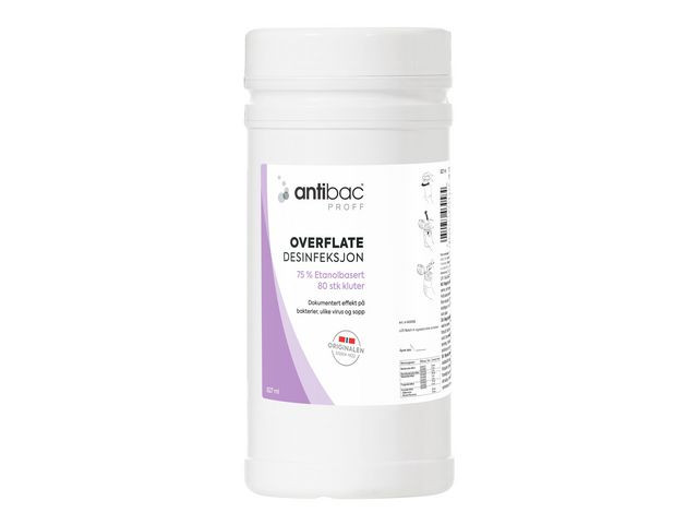 BildeOverflatedesinfeksjon Antibac 75% (80 stk)