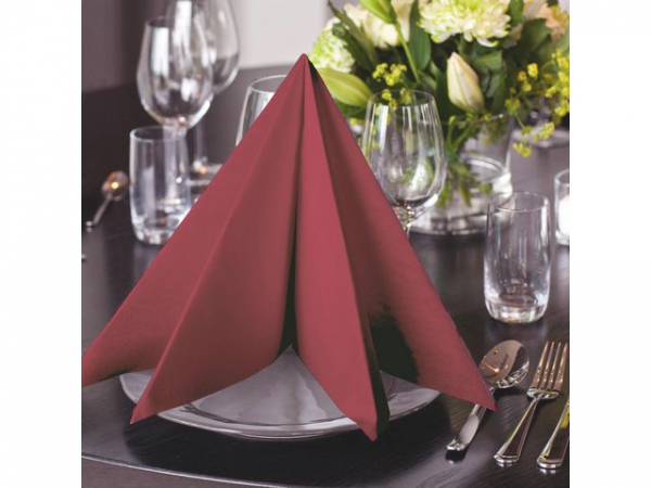 Serviett Tork Linstyle 39Cm Burgund (50 stk)