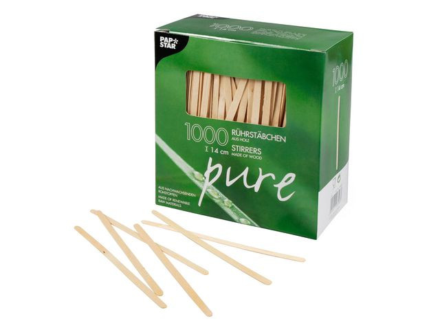 BildeRørepinne Pure Av Tre 14Cmx5Mm (1000 stk)