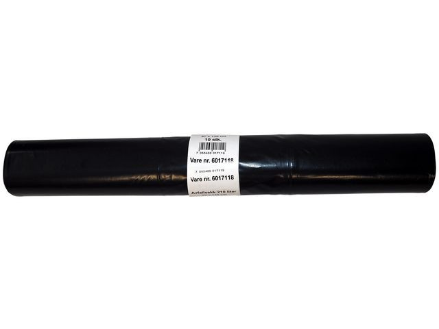 BildeAvfallssekk 87X130Cm 70My Sort (10 stk/rull, 9 ruller)