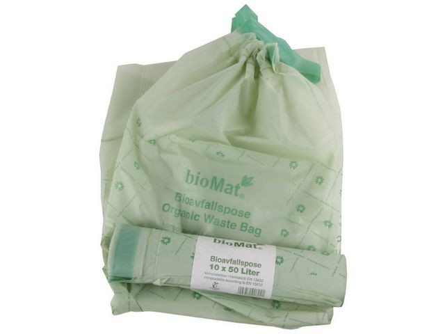 BildeBiosekk Biomat Matavfall 25My 50L (10 stk/rull, 25 ruller)