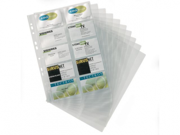 Visittkortlomme Durable A4 Universalhull (10 stk)