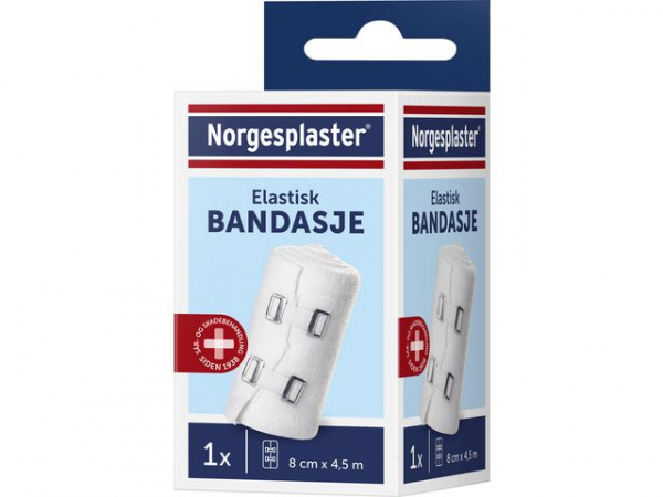 Bandasje Norgesplaster Elastisk 8Cmx4,5M