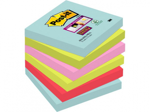 Notatblokk Post-It Ssn 76X76 Cosmic (6 stk)