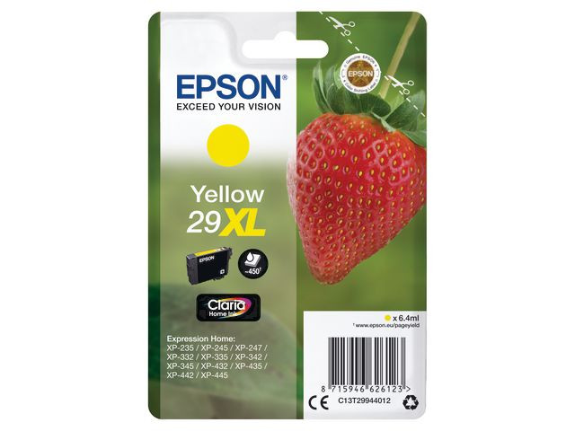 BildeEPSON Ink C13T29944012 29XL Yellow Strawberry