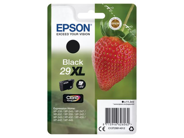 BildeEPSON Ink C13T29914012 29XL Black Strawberry