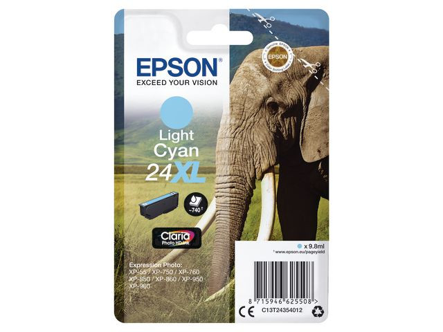 BildeBlekk Epson 24Xl C13T24354022 Lyseblå
