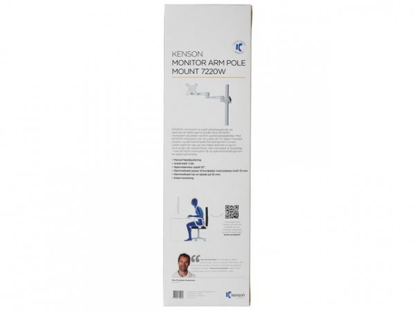 Skjermarm Kenson Pole 7220W Hvit