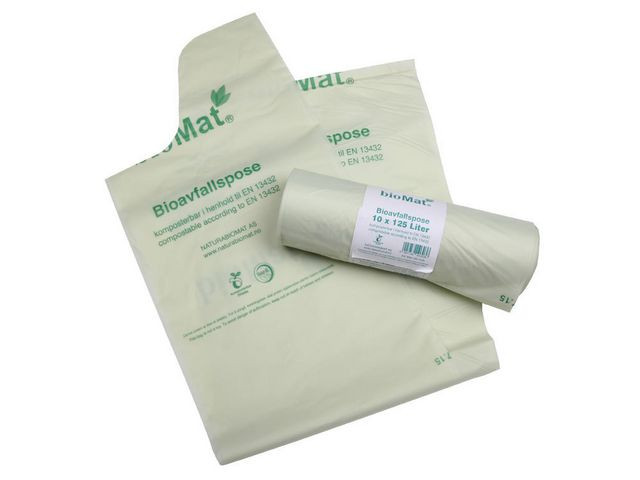 BildeBiosekk Biomat Knyte Sterk 22My 125L (10 stk/rull, 10 ruller)