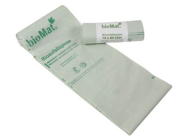 BildeBiosekk Biomat Knyte Sterk 22My 60L (10 stk/rull, 10 ruller)