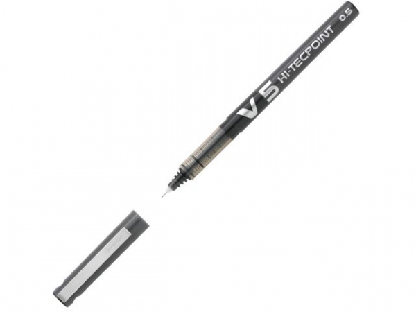 Rollerpenn Pilot Hi-Tecpoint V5 Sort (12 stk)