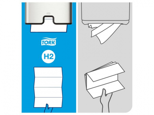 Dispenser Tork Tørkeark Multif H2 Stål