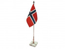 Bordflagg Med Marmorsokkel 40Cm