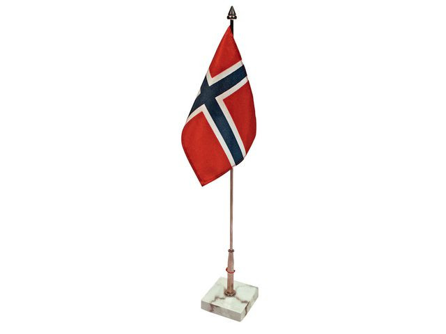 BildeBordflagg Med Marmorsokkel 40Cm