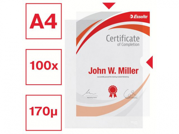 Plastomslag Esselte A4 160My (100 stk)