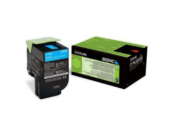 Toner Lexmark 80C2Hc0 3K Blå