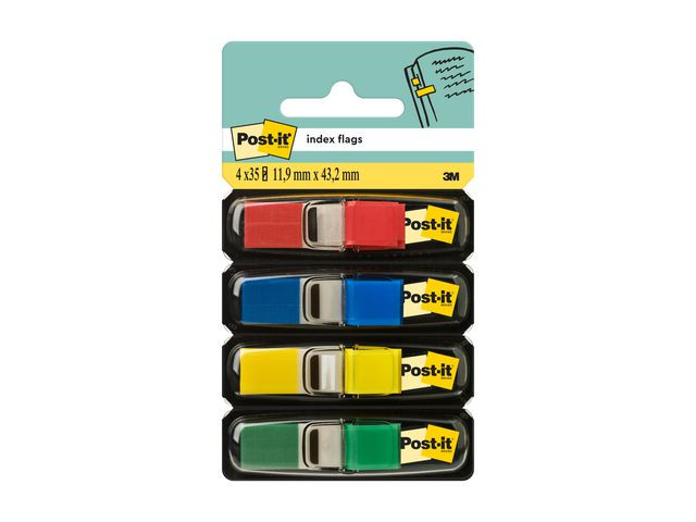 BildeIndex Post-It 683 Smal Ass Rød/Gul/Bl/Gr