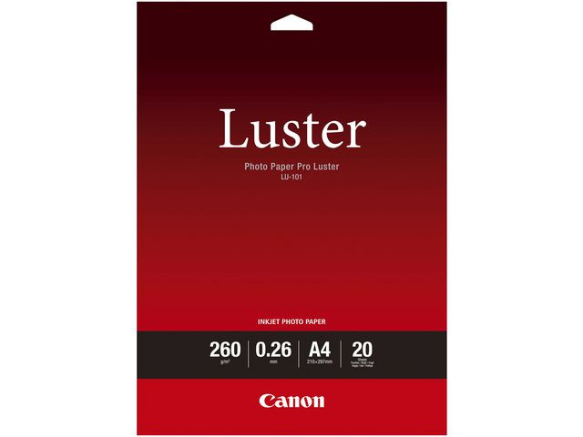 BildeFotopapir Canon Luster A4 260G (20 ark)