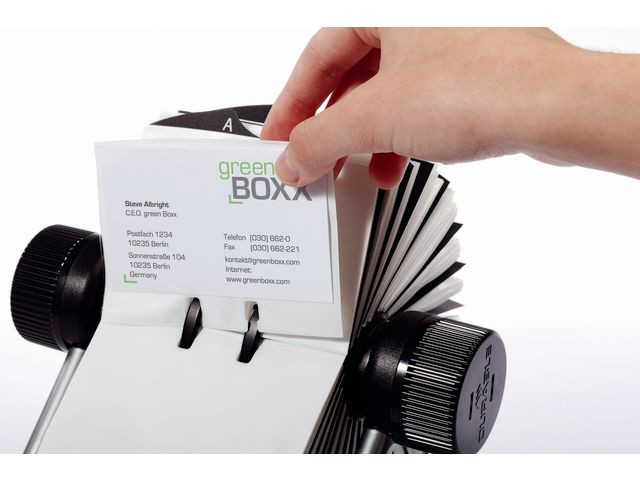 BildeVisittkortholder Rolodex 400Kort Sort