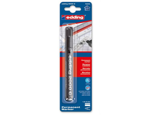 BildeMerkepenn Edding 2000 Rund Sort Blister (10 stk)