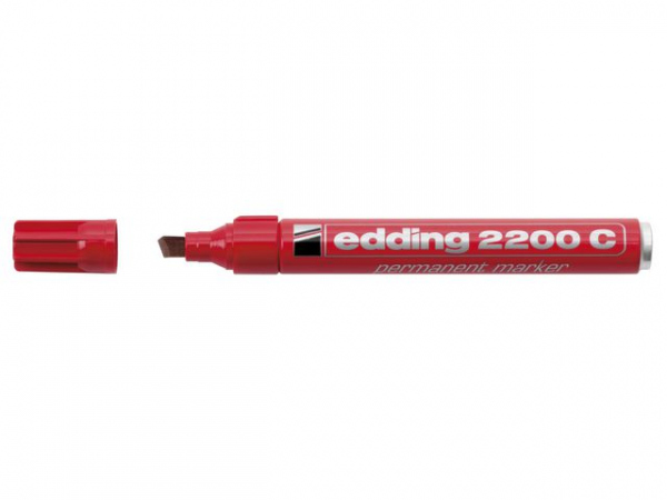 Merkepenn Edding 2200 Skrå Rød (10 stk)