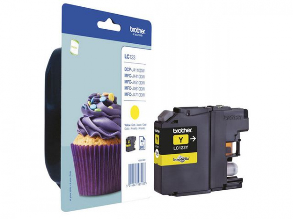 BROTHER Ink LC123Y LC-123 Yellow