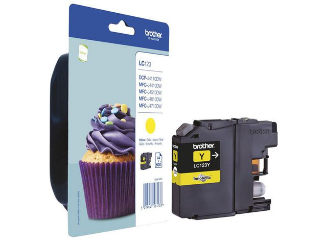 BildeBROTHER Ink LC123Y LC-123 Yellow