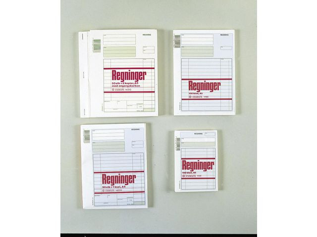 BildeRegningsblokk A5/2 Kopier 50X3 Blad (5 stk)
