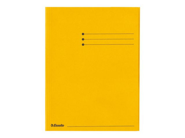BildeKlaffmappe Esselte A4 Krt 3 Klaff Gul (25 stk)