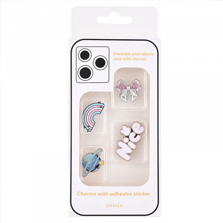 ONSALA Pimp your Phone Set.5 Metal and Plastic Charms 4pcs