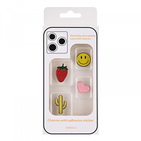 ONSALA Pimp your Phone Set.6 Metal and Plastic Charms 4pcs