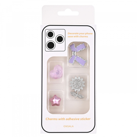 ONSALA Pimp your Phone Set.9 Metal and Plastic Charms 4pcs