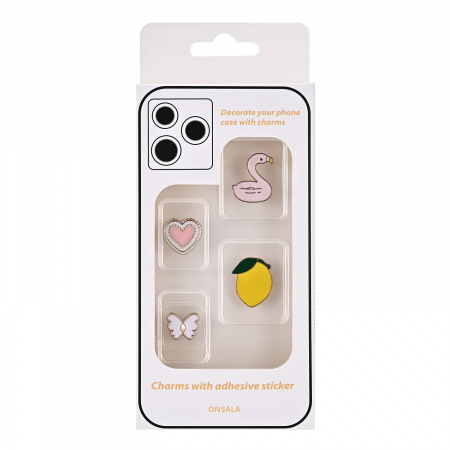 ONSALA Pimp your Phone Set.11 Metal and Plastic Charms 4pcs