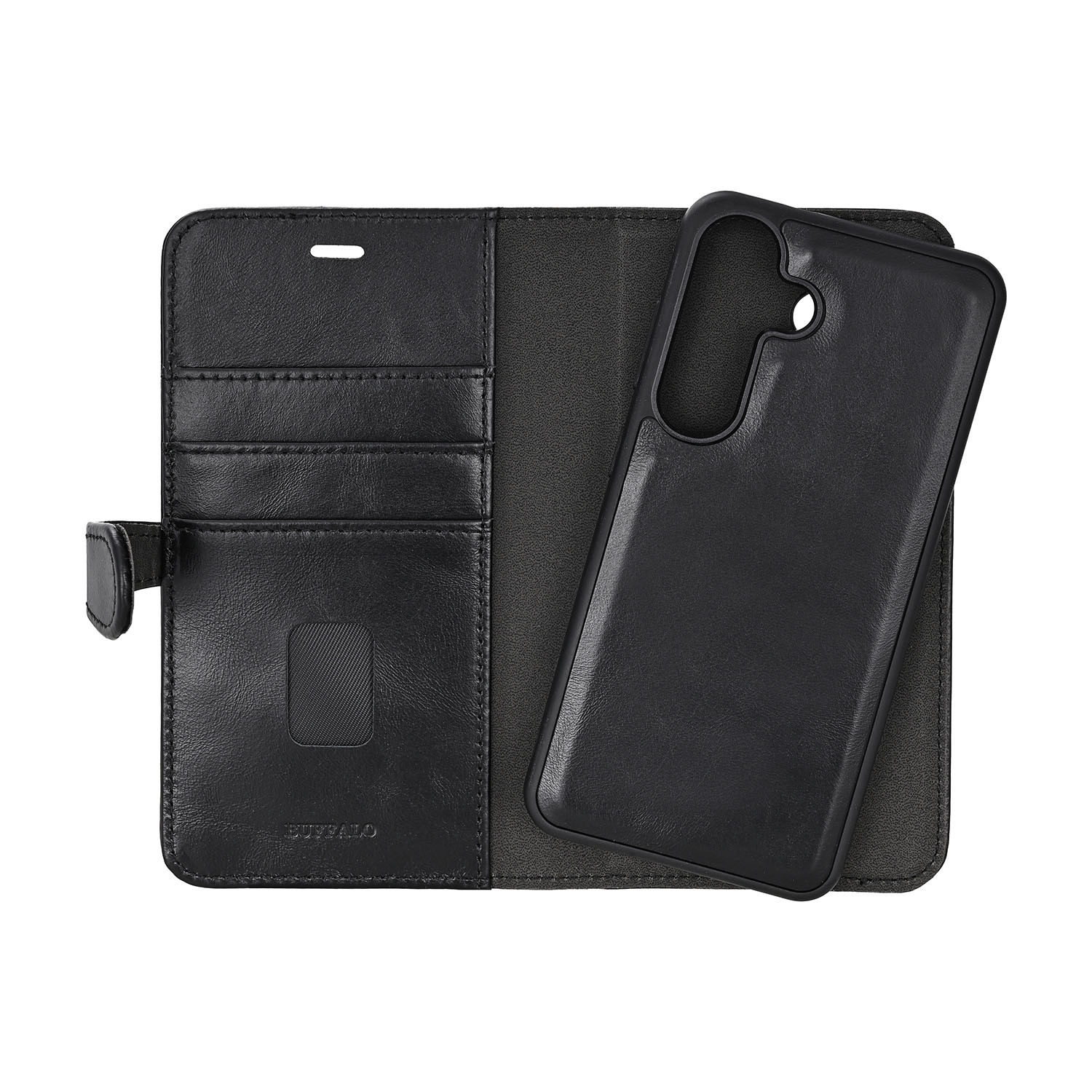 BUFFALO 2in1 Wallet Leather 3 card Samsung S25 5G Black