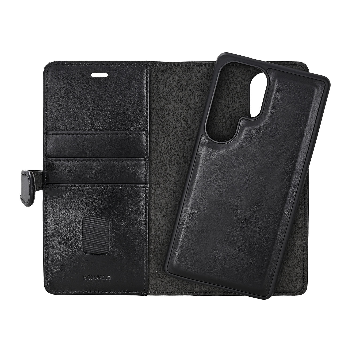 BUFFALO 2in1 Wallet Leather 3 card Samsung S25 Ultra 5G Black