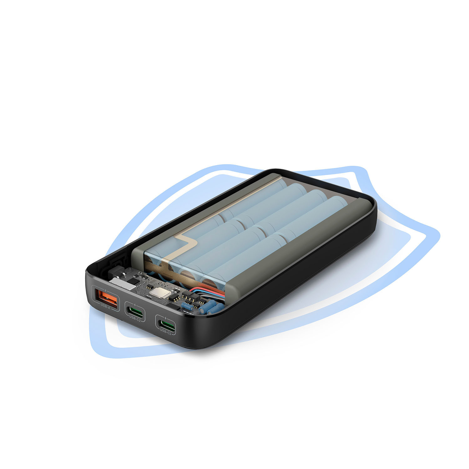 HAMA Powerbank PD 10000mAh 2xUSB-C+1xUSB-A Anthracite