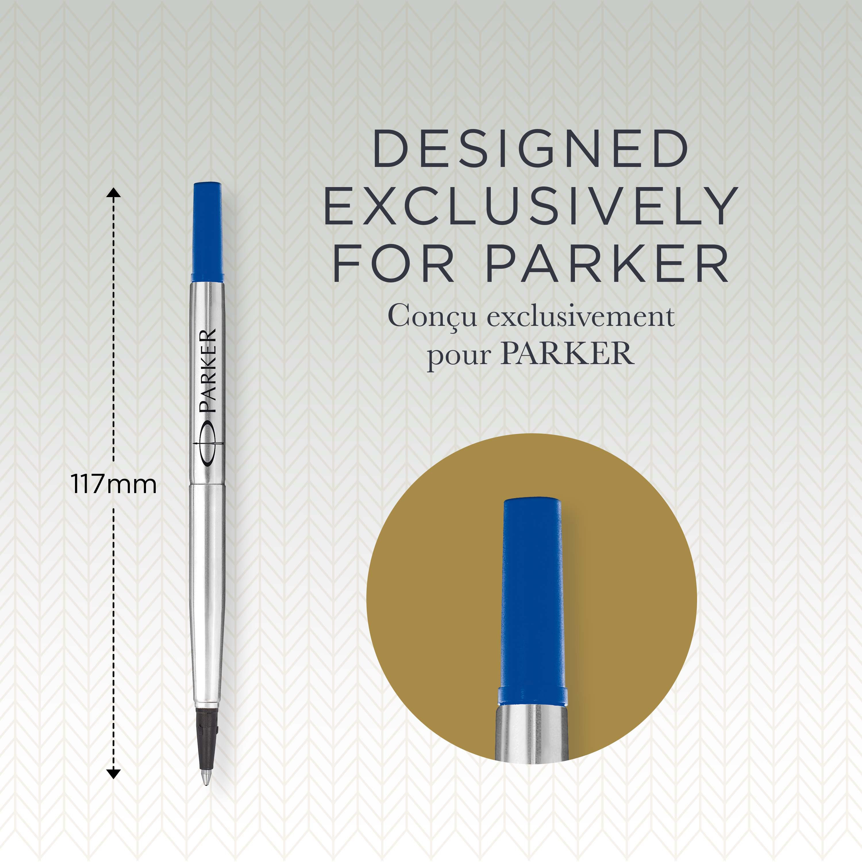 Refill Rollerball QUINK M tip blue ink
