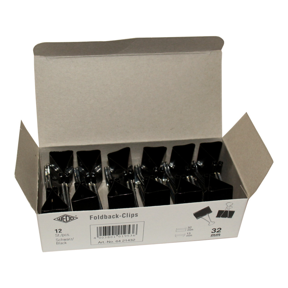Papirklemmer Foldback 32mm