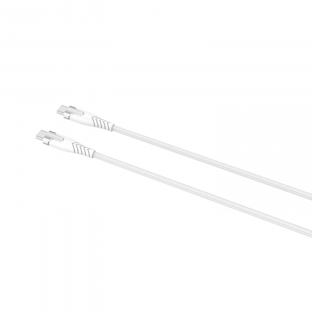 GEAR Kevlar cable PRO USB-C to USB-C 2.0 1.5m Kevlar cable with Metalhousing White