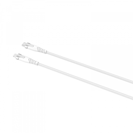 GEAR Kevlar cable PRO USB-C to Lightning 1.5m Kevlar cable with Metalhousing White