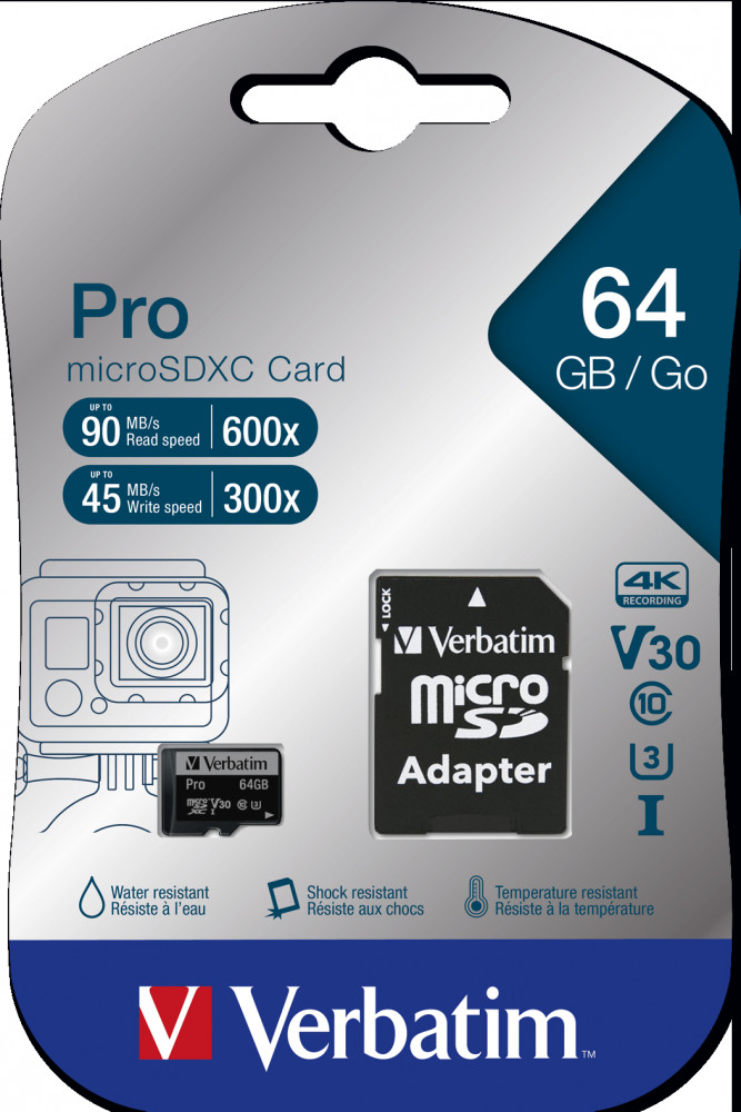BildeVerbatim MICRO SDXC CARD PRO U3 C10 A2