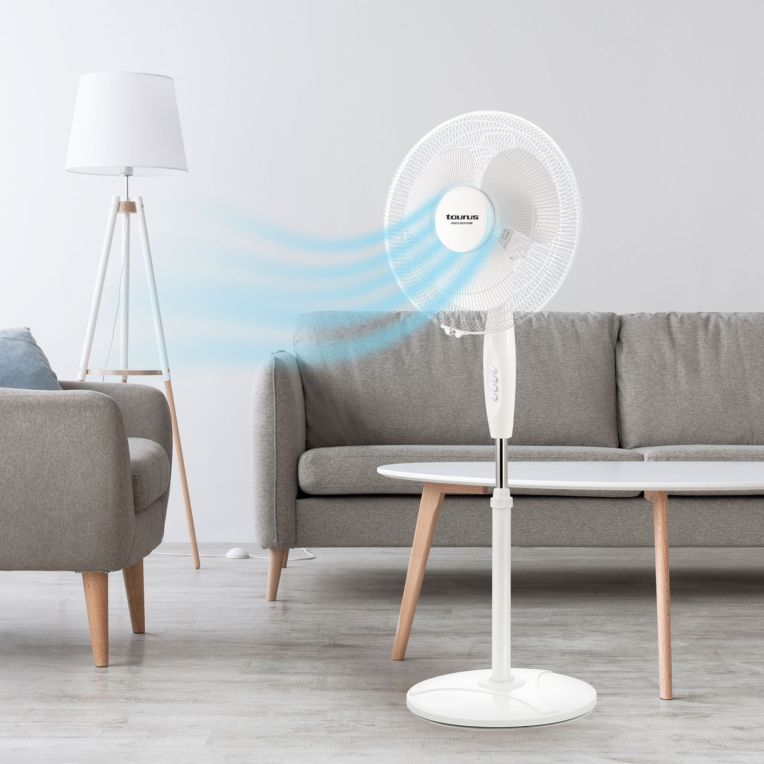 BildeTAURUS Stand Fan 40cm GRECO 16CR Pure White