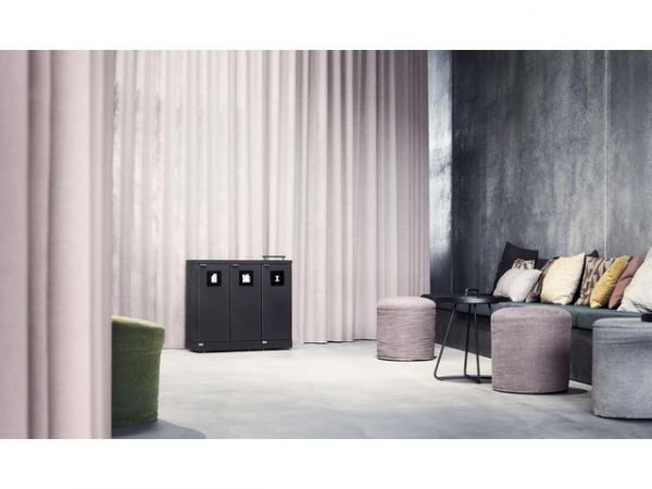 Avfallsbeholder Bica 873 3X65L Antrasitt