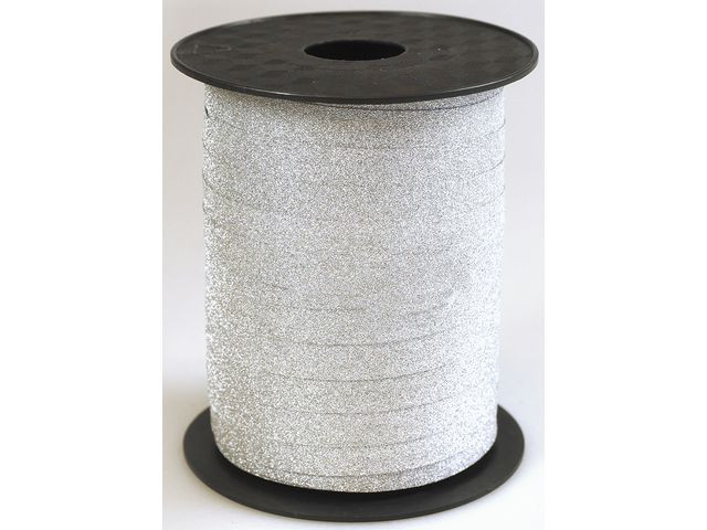 BildeGavebånd Glitter Sølv 100M X10Mm